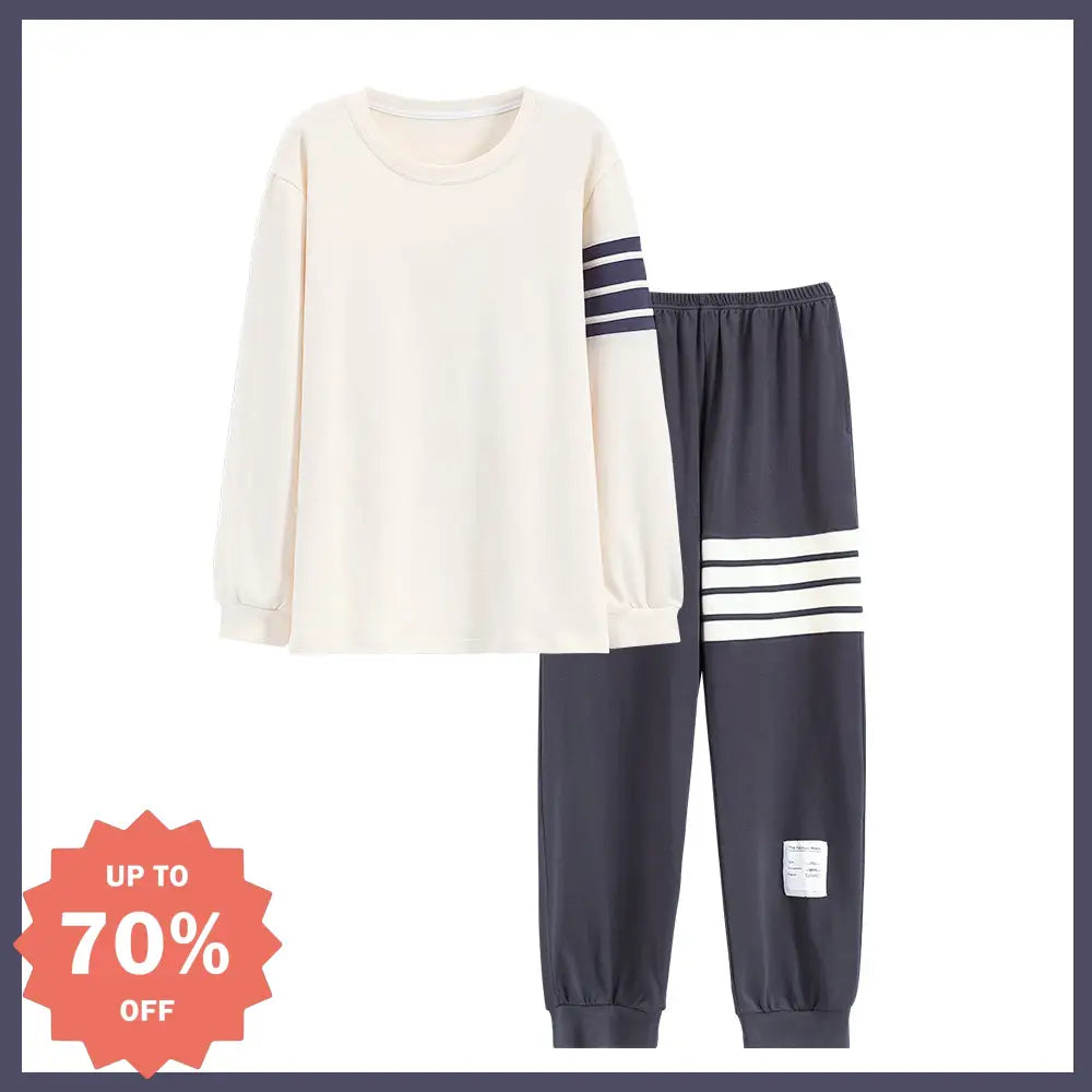 ルームウェア メンズ 上下 パジャマ メンズ 上下セット ホームウェア メンズ 部屋着 長袖 春 秋 冬 柔らかい 修学旅行 高校生 写真通り / L【50~65KG】 メンズ＞セットアップ