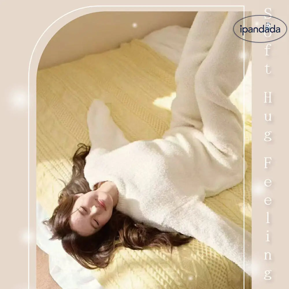 ルームウェア レディース パジャマ もこもこ 上下セット モールニット ふわふわ あったか 部屋着 長袖 秋冬 冬用 かわいい 体型カバー ゆったり おしゃれ 暖かい ルームニット プレゼント ギフト おうち時間 彼女 妻 母 贈り物