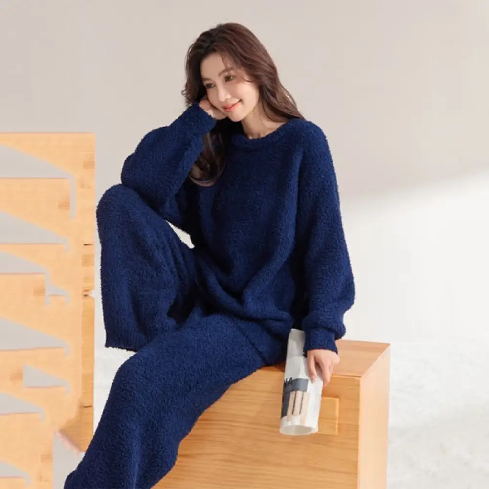 ルームウェア レディース パジャマ もこもこ 上下セット モールニット ふわふわ あったか 部屋着 長袖 秋冬 冬用 かわいい 体型カバー ゆったり おしゃれ 暖かい ルームニット プレゼント ギフト おうち時間 彼女 妻 母 贈り物