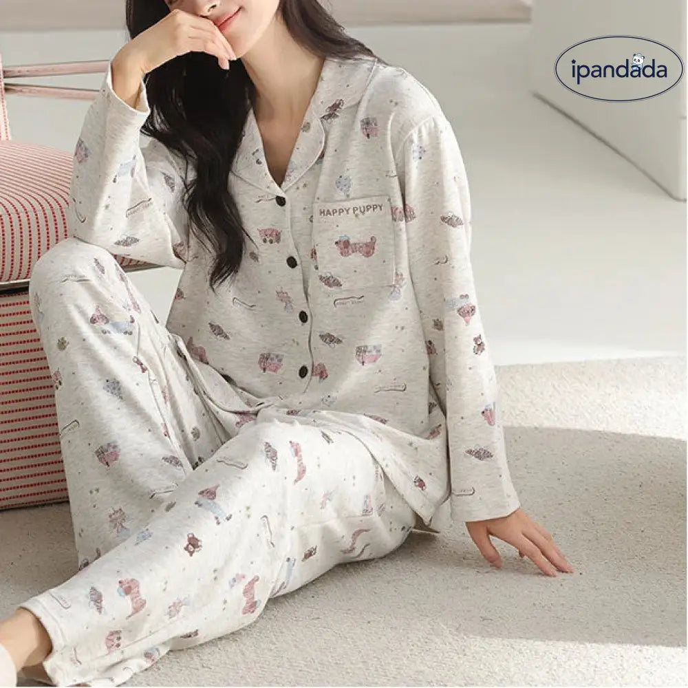 パジャマ レディース 秋冬 長袖 部屋着 セット ID4156