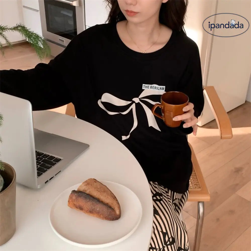 ルームウェア レディース セットアップ 上下セット 春用 夏用 秋用 冬用 長袖 長ズボン ロングTシャツ ロングパンツ 薄手 ポケット かわいい おしゃれ 大きいサイズ ゆったり ID2162