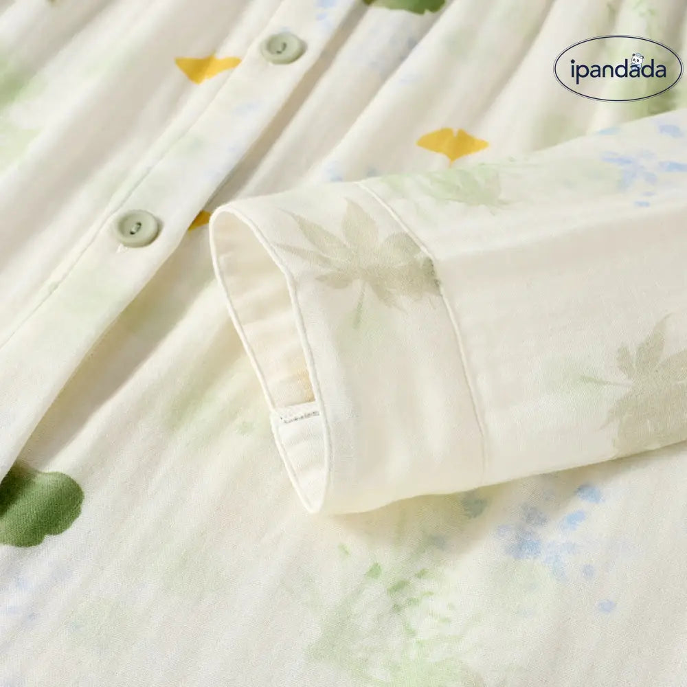 ルームウエア 綿100% レディース パジャマ コットン ダブルガーゼ ポッケトあり 長袖 長ズボン 春 秋 夏 前開き ウエストゴム 上下セット ガーゼ ロングパンツ 部屋着 寝間着 通気性 柔らかい ゆったり 肌触りがいい 快適