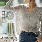 サマー ニット 透かし カーディガン レディース 長袖 シースルー ニットカーディガン Vネック ショート丈 トップス メッシュ 生地 ボレロ 肌見せ ライトアウター 体型カバー ゆったり 薄手 肌着 肩掛け 羽織り 冷房対策 透け感 上品 大人 可愛い オフィス 普段着 セクシー ID1969