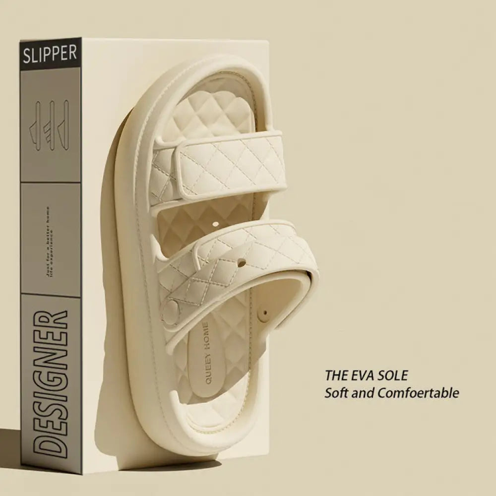 ID1277 サンダル レディース 夏 厚底 ビーチサンダル 屋外 おしゃれ マタニティ 雲の感触 極柔軟 ワンストラップ パイルサンダル 快適 軽量 クッション性 滑り止め 人気 おすすめ オフホワイト / 23-23.5