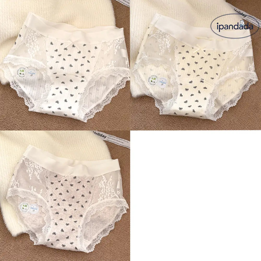 セクシー レース レディース パンティー 女の子用 綿100% 新作 夏用 薄手 ロングクロッチ ずれにくい 三角パンツ ID2201