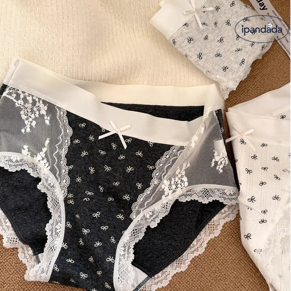 セクシー レース レディース パンティー 女の子用 綿100% 新作 夏用 薄手 ロングクロッチ ずれにくい 三角パンツ ID2201