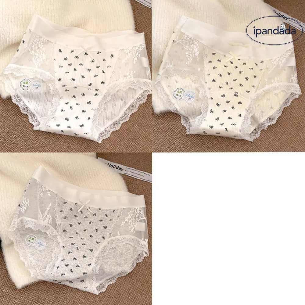 セクシー レース レディース パンティー 女の子用 綿100% 新作 夏用 薄手 ロングクロッチ ずれにくい 三角パンツ ID2201