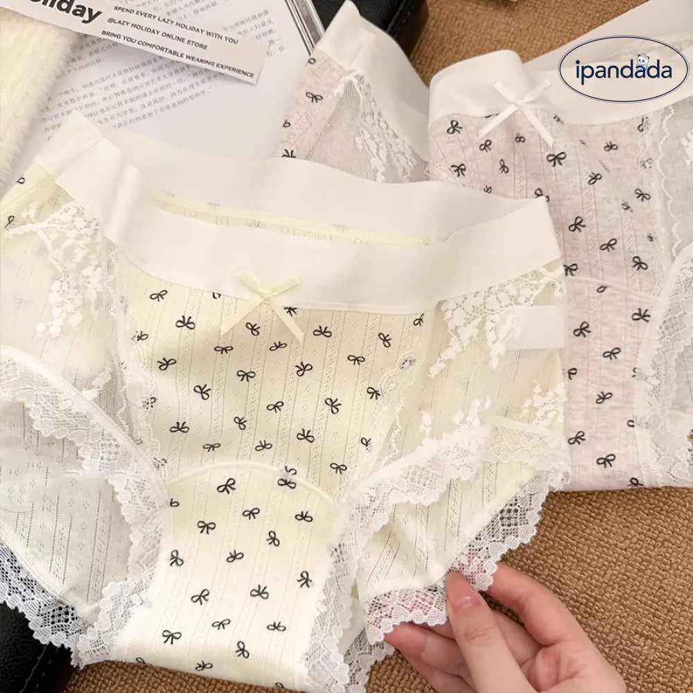 セクシー レース レディース パンティー 女の子用 綿100% 新作 夏用 薄手 ロングクロッチ ずれにくい 三角パンツ ID2201