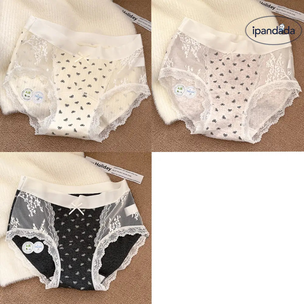 セクシー レース レディース パンティー 女の子用 綿100% 新作 夏用 薄手 ロングクロッチ ずれにくい 三角パンツ ID2201