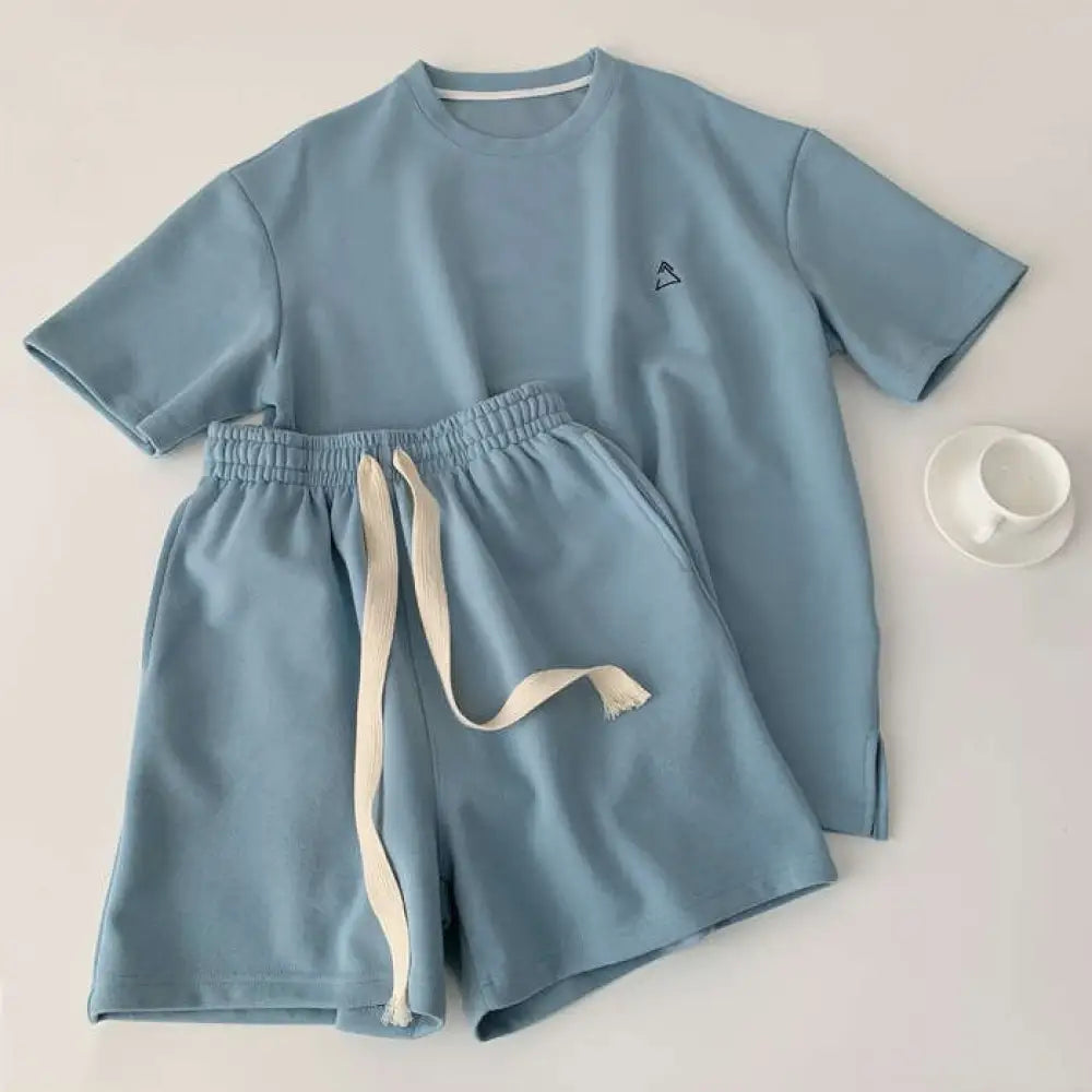 ID1610 セットアップ レディース 楽ちん Tシャツ&短パン ジャージ 春 夏 半袖 上下セット tシャツ ショートパンツ ショーツ スポーツウェア スウェット ルームウェア 部屋着 運動服 カジュアル オシャレ 体型カバー 無地