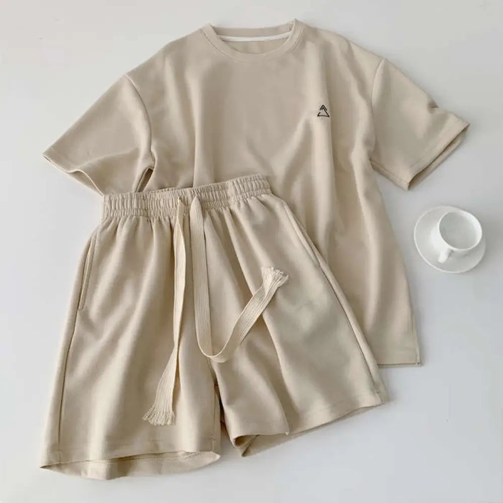 ID1610 セットアップ レディース 楽ちん Tシャツ&短パン ジャージ 春 夏 半袖 上下セット tシャツ ショートパンツ ショーツ スポーツウェア スウェット ルームウェア 部屋着 運動服 カジュアル オシャレ 体型カバー 無地