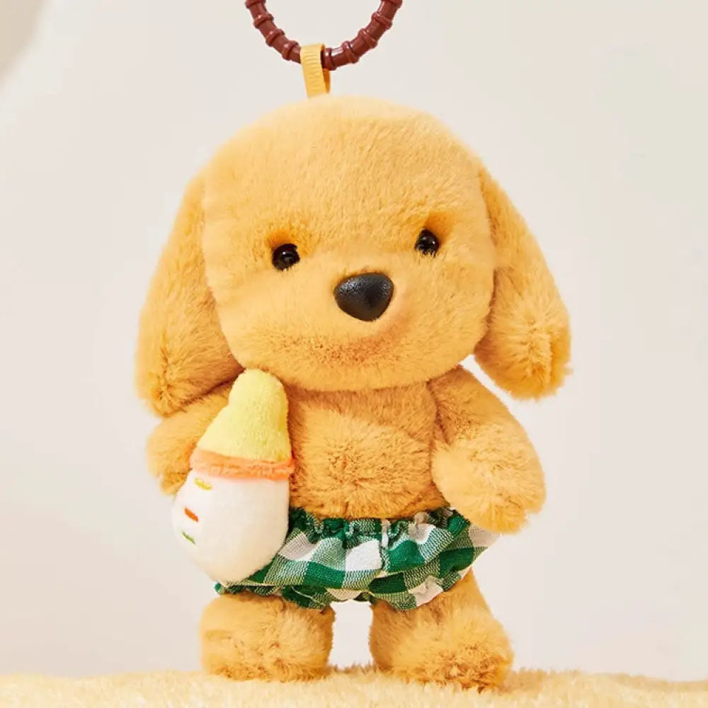 ID1453 シェフ犬のキーホルダー ぬいぐるみ 手のひらサイズ モフモフ素材 安全ストッパー付 ランドセル バッグチャーム ギフト対応 かわいい プレゼントに最適 タイプ④ / フリー インテリア雑貨＞ぬいぐるみ