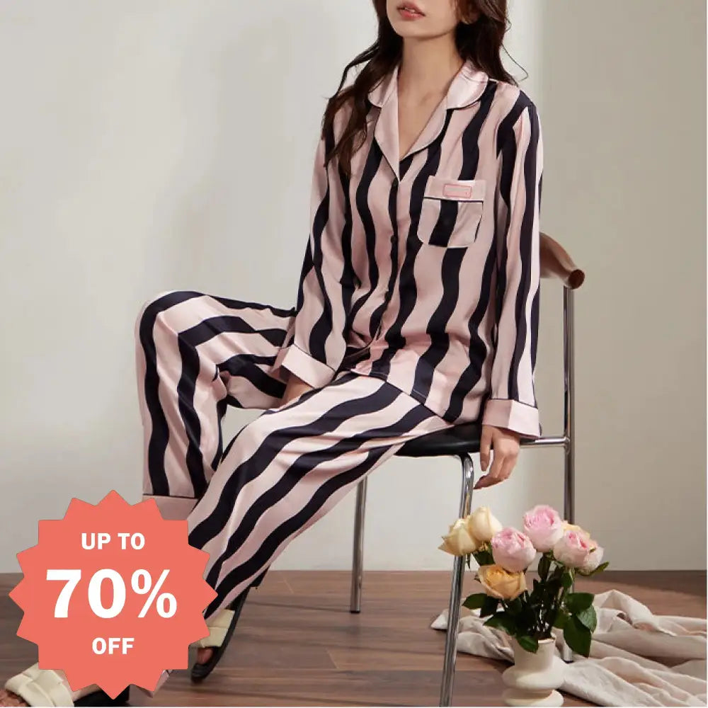 シルクタッチ パジャマ レディース 夏用 薄手 サテン ルームウェア セットアップ ID4494 写真通り / M