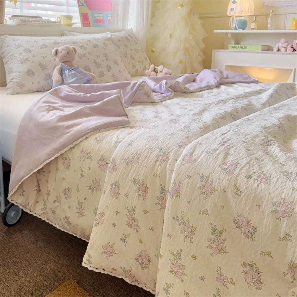 しわしわのシャンブレー 夏用クールケット 新作 子供用 エアコンケット 学生用 シングルサイズ 洗濯機可 薄掛け布団 ID2169 タイプ④ / 150*200cm 寝具>ブランケット・タオルケット