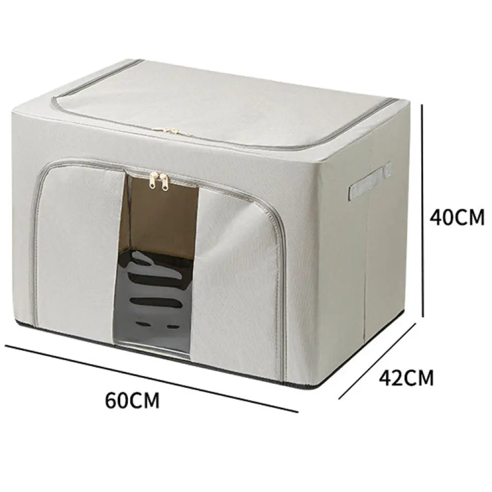 収納ボックス 頑丈 フタ付き 窓付き 収納ケース収納 クローゼット 押入れ 前開き 布製 折りたたみ ふた付き 整理整頓 衣替え 積み重ね ID3613 インテリア雑貨＞収納雑貨