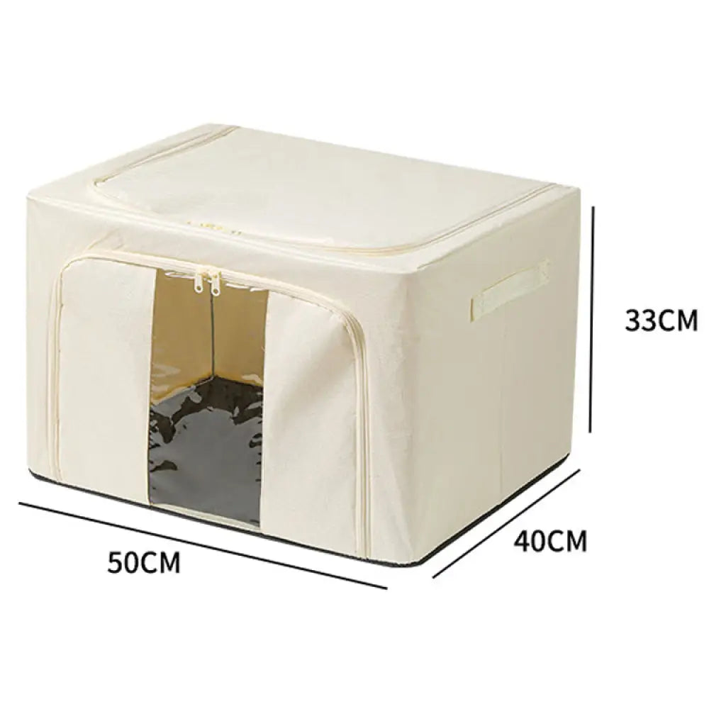 収納ボックス 頑丈 フタ付き 窓付き 収納ケース収納 クローゼット 押入れ 前開き 布製 折りたたみ ふた付き 整理整頓 衣替え 積み重ね ID3613 インテリア雑貨＞収納雑貨