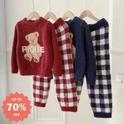 可愛い 親子 クリスマス クマ柄 子供用 男女兼用 ルームウェア パジャマ セット ID3083