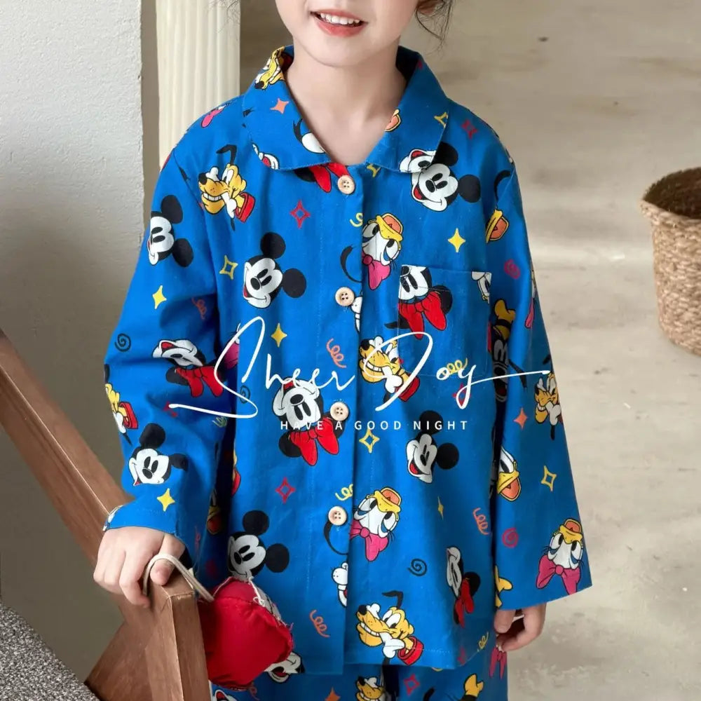 スヌーピー ブルーチェック パジャマ セットアップ キッズ 春 親子 長袖 もこもこ 柔肌仕様 大人気キャラクター 2点セット 子供用 ID4014 タイプ⑦ / 110cm ベビー＆キッズ＞キッズ