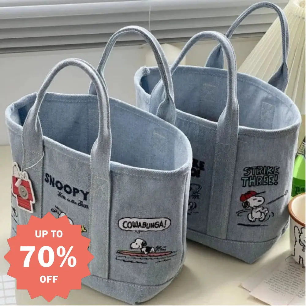 スヌーピー 刺繍 帆布トート レディース ママバッグ かわいい お弁当入れ 兼用 お出かけ 通勤 手提げバッグ 軽量 大容量 春 新作 おしゃれ 実用的 ID4118