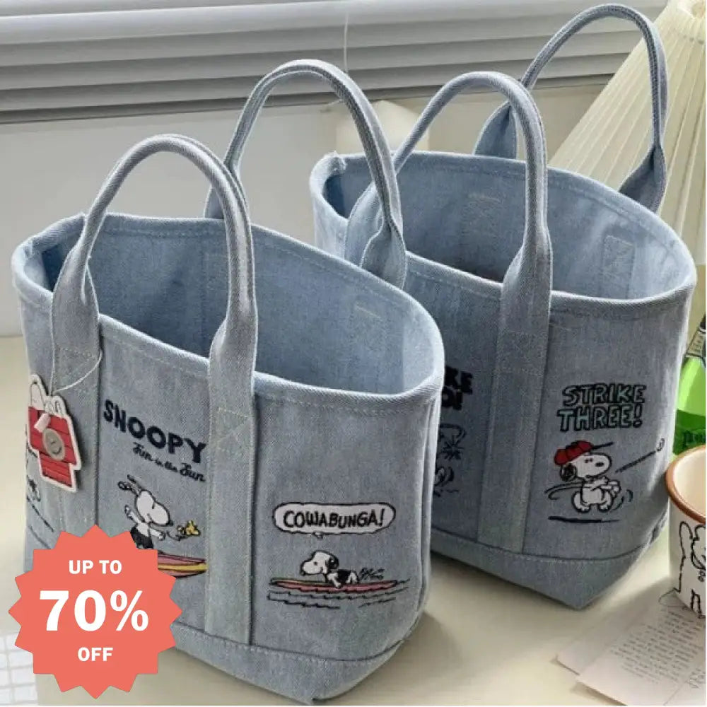 スヌーピー 刺繍 帆布トート レディース ママバッグ かわいい お弁当入れ 兼用 お出かけ 通勤 手提げバッグ 軽量 大容量 春 新作 おしゃれ 実用的 ID4118