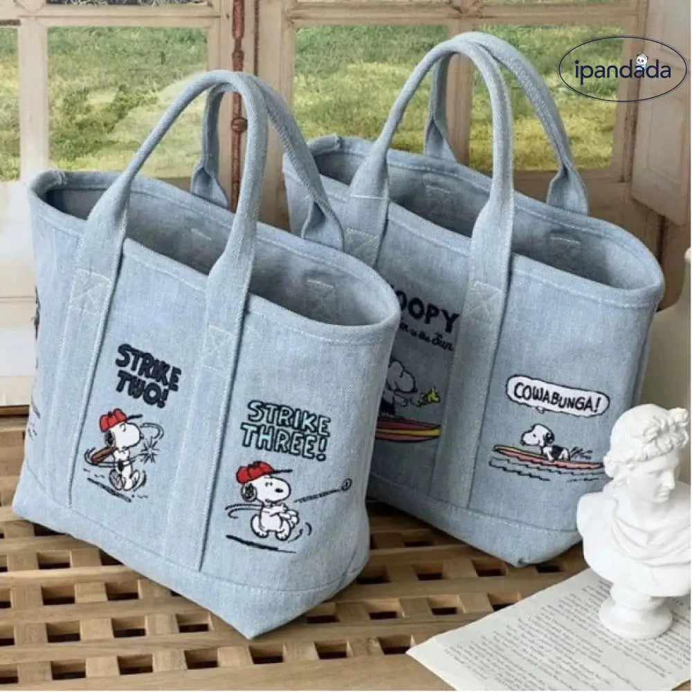 スヌーピー 刺繍 帆布トート レディース ママバッグ かわいい お弁当入れ 兼用 お出かけ 通勤 手提げバッグ 軽量 大容量 春 新作 おしゃれ 実用的 ID4118