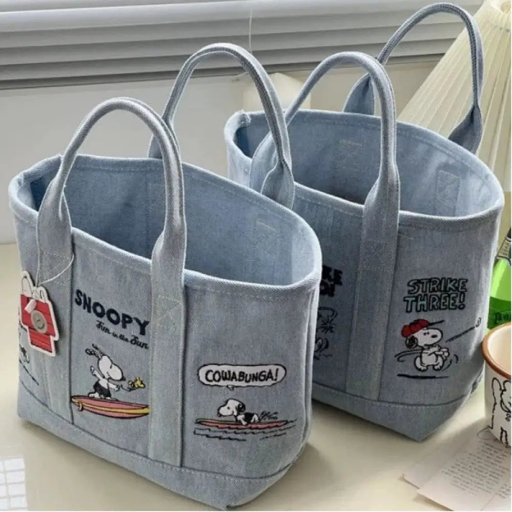 スヌーピー 刺繍 帆布トート レディース ママバッグ かわいい お弁当入れ 兼用 お出かけ 通勤 手提げバッグ 軽量 大容量 春 新作 おしゃれ 実用的 ID4118