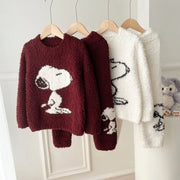 スヌーピー 秋冬 新作 親子 かわいい 犬 子供 ふわふわ ホームウェア パジャマ セットアップ 暖かい 柔らかい 保温 快適 おしゃれ ルームウェア 自宅用 リラックス ID2930