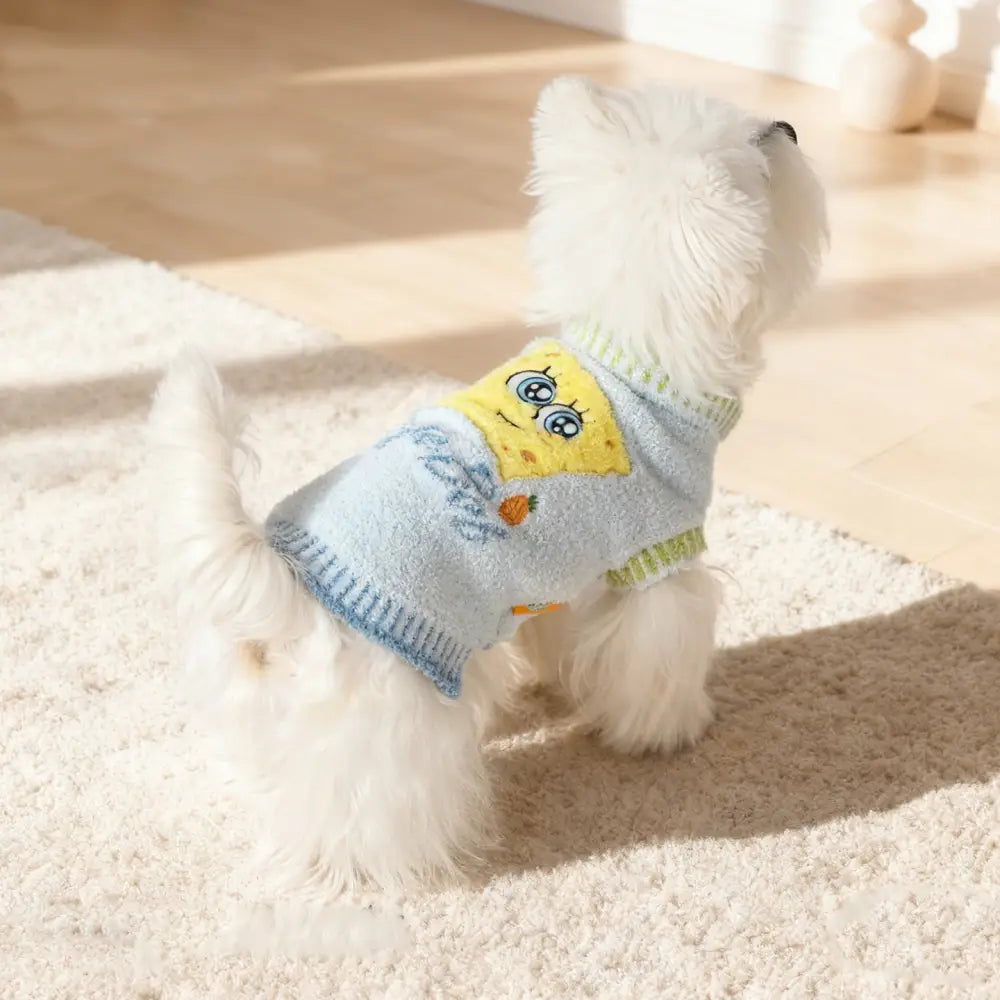 スポンジボブ フリースセーター 猫犬 秋冬 小型犬用 ドッグウェア ID3472