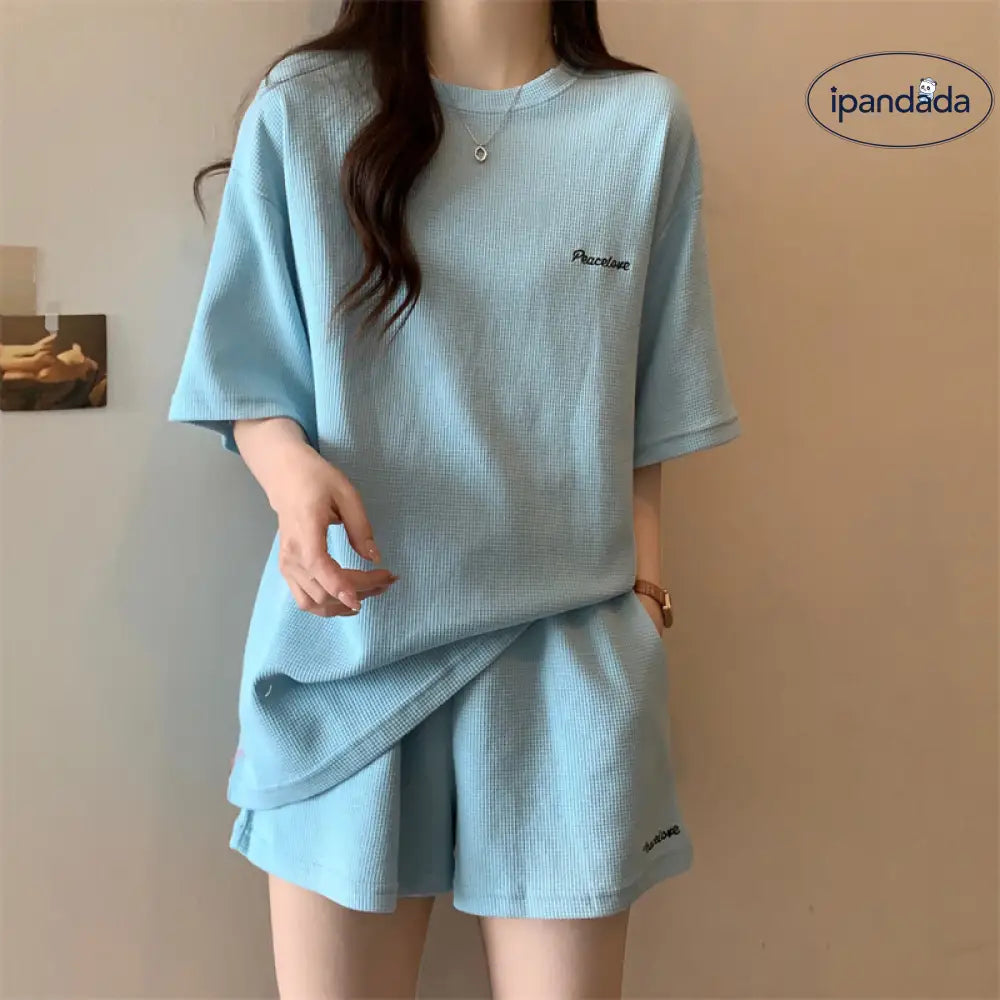 ID1496 スポーツ ショートパンツ ショートスリーブ Tシャツ 2点セット レディース 夏の新作 2024年 ベーシックで使いやすい ゆったり スリムに見える カジュアル ファッションセット