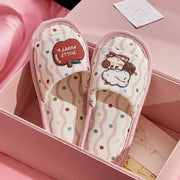 スリッパ レディース 春秋 新作 刺繍 ドット パッド付き 平底 ルームシューズ 暖かい あったか クリスマスプレゼント ID3158 写真通り / 23-23.5cm インテリア雑貨＞ファッション雑貨