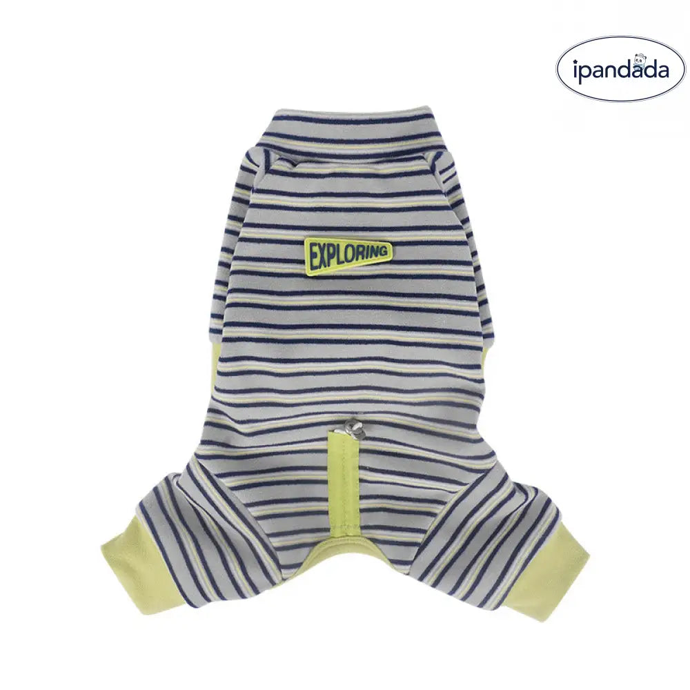 ストライプ カジュアル 4足型 ベース 小型犬 ペット服 シュナウザー 犬服 秋冬 4足衣 かわいい ID2476