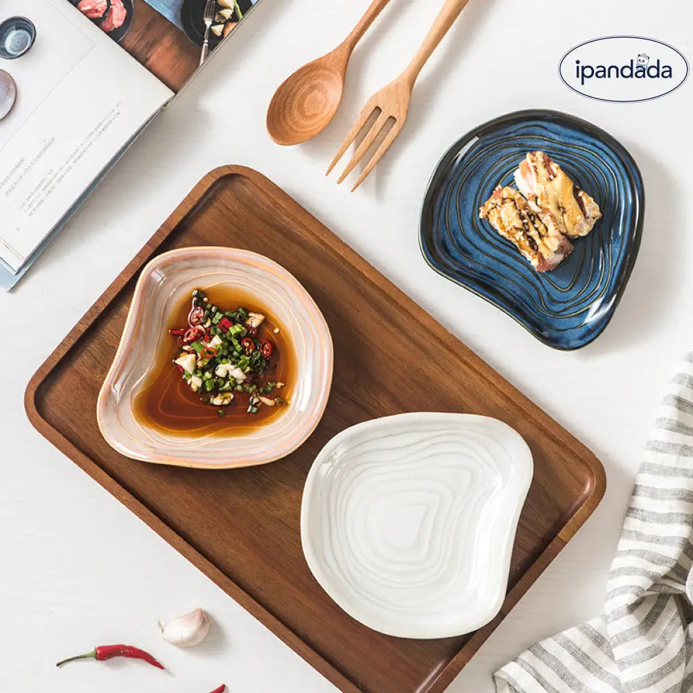 陶器 スプーン おたま スタンド 小皿 食器 おつまみ皿 ホテル 小皿 食器セット ID3616 写真通り（3点セット） / 13.8*14.5cm