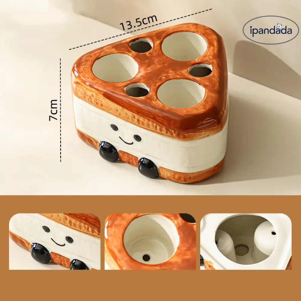 ID1227 陶器製 ハンドソープディスペンサー 泡立て器付き 詰め替え用 バスルーム・キッチン対応 おしゃれ 抗菌仕様 陶器製歯ブラシスタンド -コーヒー インテリア雑貨＞その他