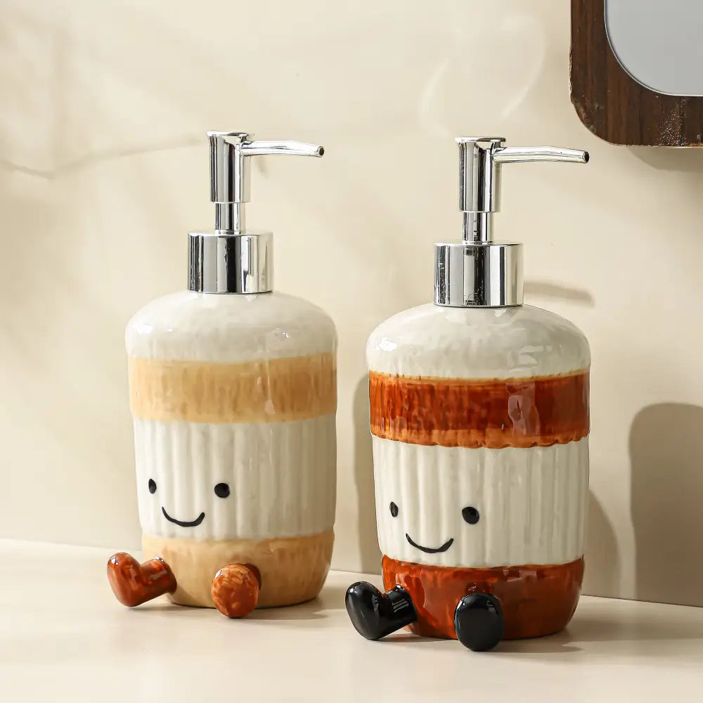 ID1227 陶器製 ハンドソープディスペンサー 泡立て器付き 詰め替え用 バスルーム・キッチン対応 おしゃれ 抗菌仕様 インテリア雑貨＞その他