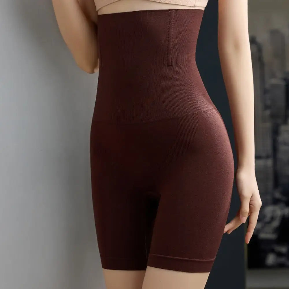 お腹を引き締める 美尻 はっきり上げ尻ガードルショーツ お腹引き締め ヒップアップパンツ お尻形状矯正 骨盤引き締め 産後 ショートボディスーツ ウエスト束縛 高腰 シェイプアップガジェット 小さなお腹引き締め ID1793 ブラウン