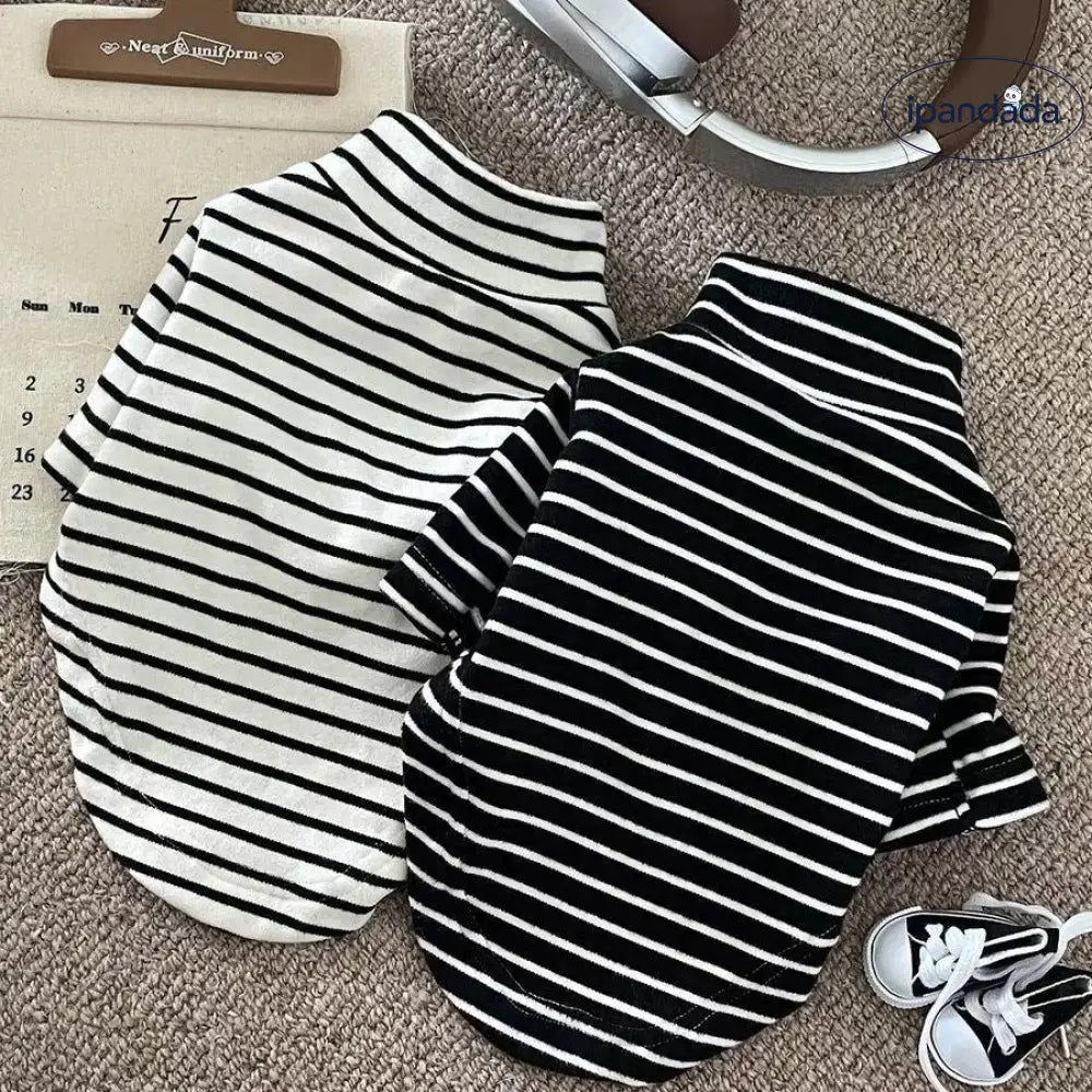 テディシュナウザー ストライプ 保温ウェア 秋冬 ペット 犬用 フリース インナーウェア マルチーズ ビション フリーゼ ヨークシャーテリア ID3939