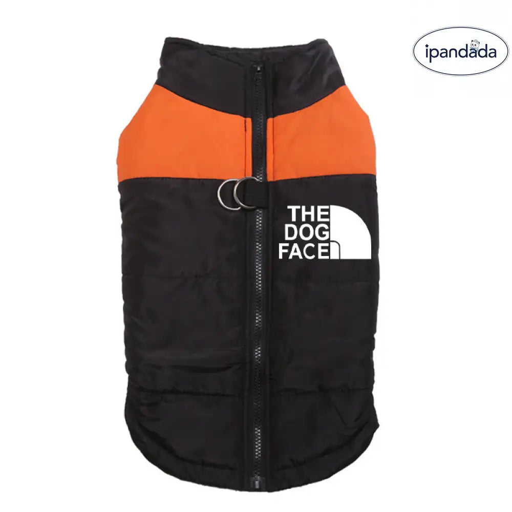 the dog face 7色  防水 犬服 ペット アウター 冬 保温 ベスト 厚手 ジップ ジャケット ドッグウェア 小型犬 中型犬 大型犬 防寒 撥水 防風 暖かい 快適 外出用 スポーツ 耐久性 トレンド ブランド 洗える ペットコート ID2438