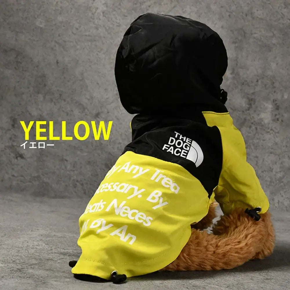 ID491【THE DOG FACE】犬服 レインコート パーカー THE DOG FACE 小型犬 中型犬 ウインドブレーカー ドッグウェア ペット服 スポーツ カッパ 梅雨 pupreme 撥水 キャンプ グランピング ジャケット