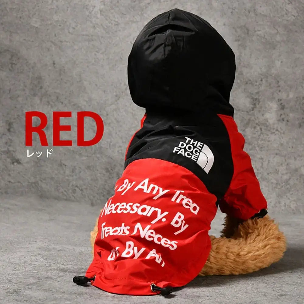 ID491【THE DOG FACE】犬服 レインコート パーカー THE DOG FACE 小型犬 中型犬 ウインドブレーカー ドッグウェア ペット服 スポーツ カッパ 梅雨 pupreme 撥水 キャンプ グランピング ジャケット