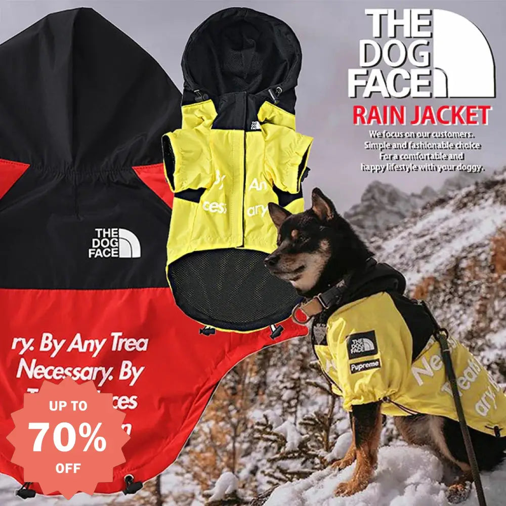 ID491【THE DOG FACE】犬服 レインコート パーカー THE DOG FACE 小型犬 中型犬 ウインドブレーカー ドッグウェア ペット服 スポーツ カッパ 梅雨 pupreme 撥水 キャンプ グランピング ジャケット