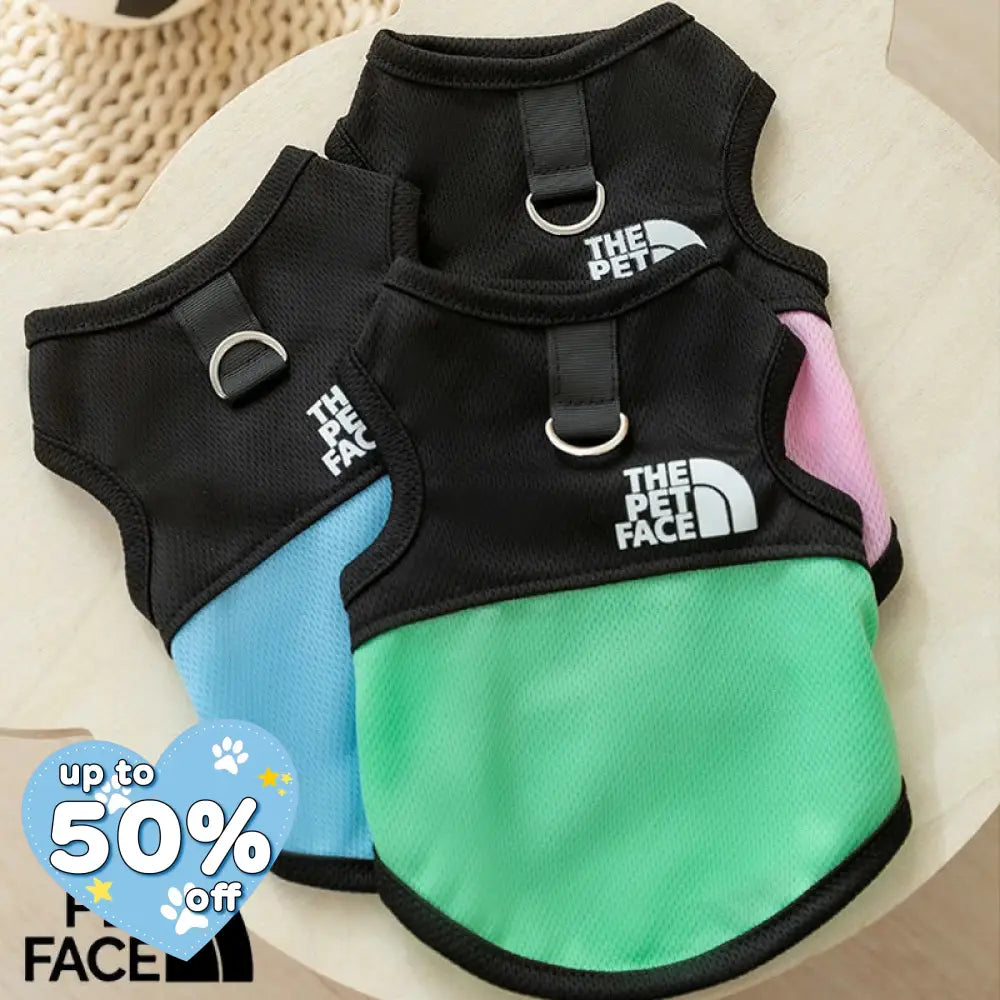 ID388 THE PET FACE メッシュタンクトップ 犬 犬服 ケーブル切り替え 涼しい 着せやすい おしゃれ かわいい 小型犬 中型犬 洋服 汚れ防止 メッシュ通気 ペット用品＞ウェア