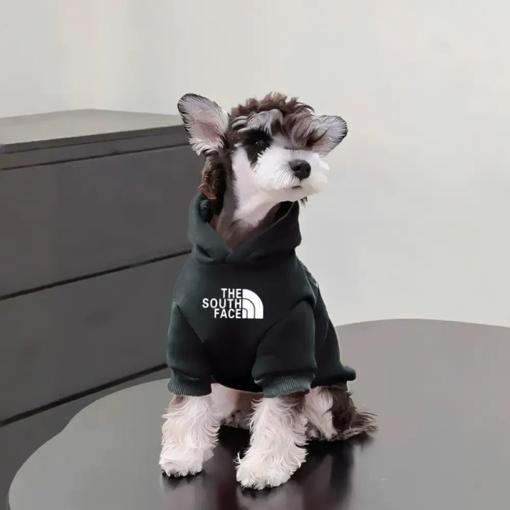 THE SOUTH FACE 犬服 ドッグウェアの服 パーカー フードパーカー インスタ映え 抜け毛防止 春 夏 秋 冬 春用 夏用 ブラック / S ペット用品＞ウェア