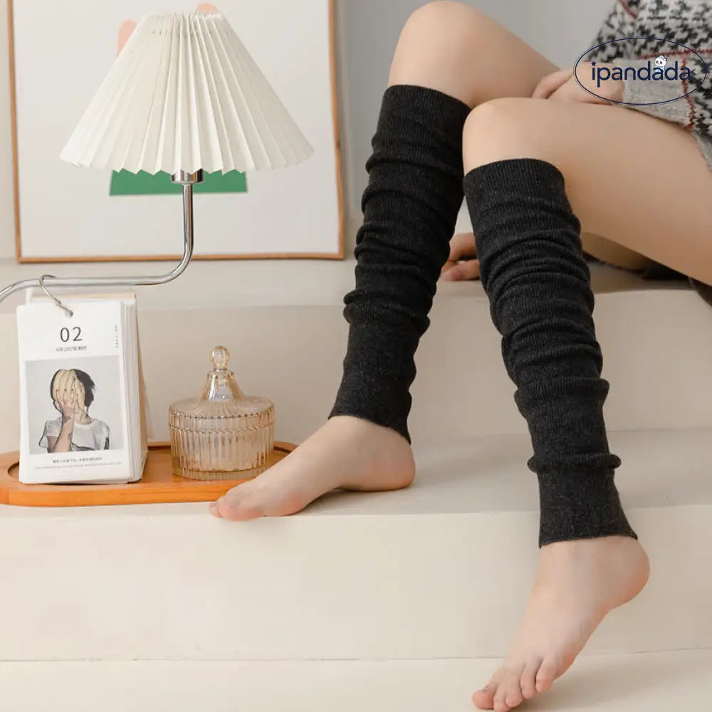 ウール カシミア ヨガ ソックス レッグウォーマー ステップ ソックス 細縦ストライプ 無地 シンプル 保温 フットカバー 秋冬 ID2020