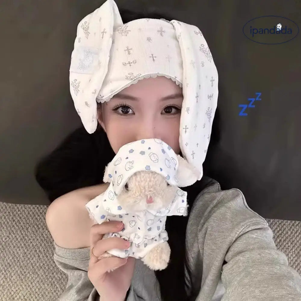 ID420 ウサギ 耳 レース かわいいアイマスク 女性 インスタ カートゥーン 寝る 遮光 睡眠 快眠 グッズ 高級 おしゃれ 上質 写真通り / フリー グッズ＞その他