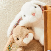 ID1450 うさぎのぬいぐるみ キーチェーン 小さなぬいぐるみ 女の子へのギフト 可愛いバッグチャーム