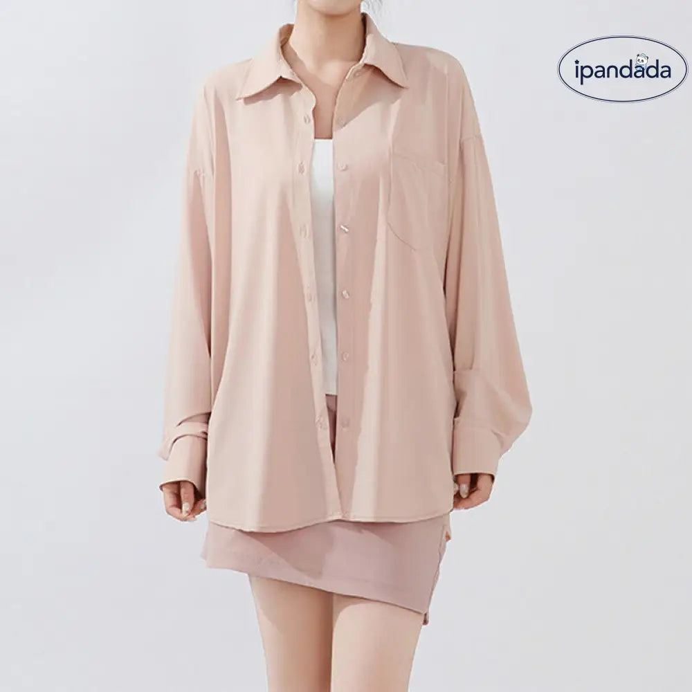 ID1579 UVカット シャツ  水陸両用ラッシュガード レディース シャツ  長袖 トップス 羽織り 服 シンプル オフィス ストレッチ 冷感 接触冷感 涼しい 日焼け防止 紫外線カット 紫外線対策  薄手 吸湿 速乾 春 夏 秋