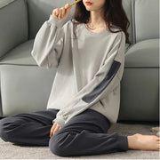 ワッフル パジャマ レディース 春秋用 新作 冬用 長袖 ルームウェア 外出可能 セット ID3923