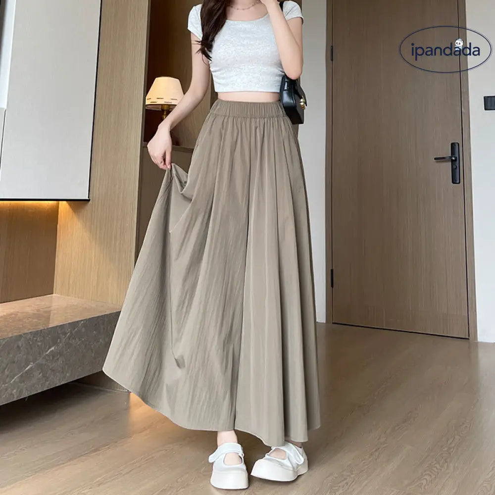 ID1580 ワイドパンツ レディース 夏 涼しい ウエストゴム サイドポケット 涼感 冷感 細見え 着痩せ ボトムス ゆったり 大きいサイズ S/M/L 春 夏 秋 春夏服装 外出着＞ボトムス