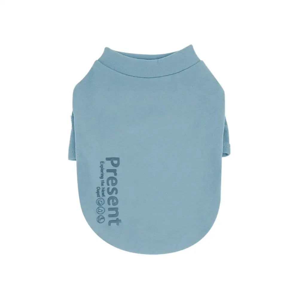 【五色展開】犬服 春 秋冬 小型犬 Tシャツ カットソー ペット 服 ペットウェア 可愛い 男の子 女の子 着せやすい暖かい 大人気 ブルー / S ペット用品＞ウェア