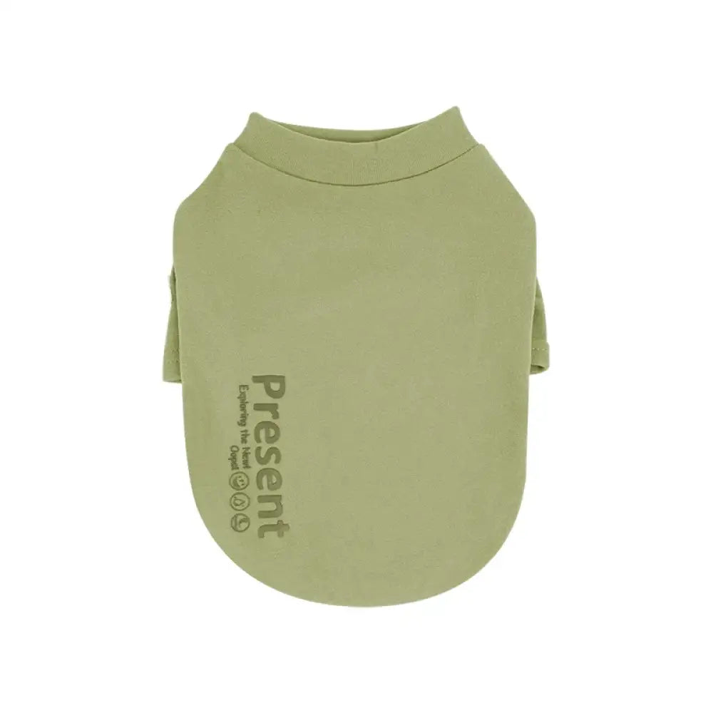 【五色展開】犬服 春 秋冬 小型犬 Tシャツ カットソー ペット 服 ペットウェア 可愛い 男の子 女の子 着せやすい暖かい 大人気 グリーン / S ペット用品＞ウェア